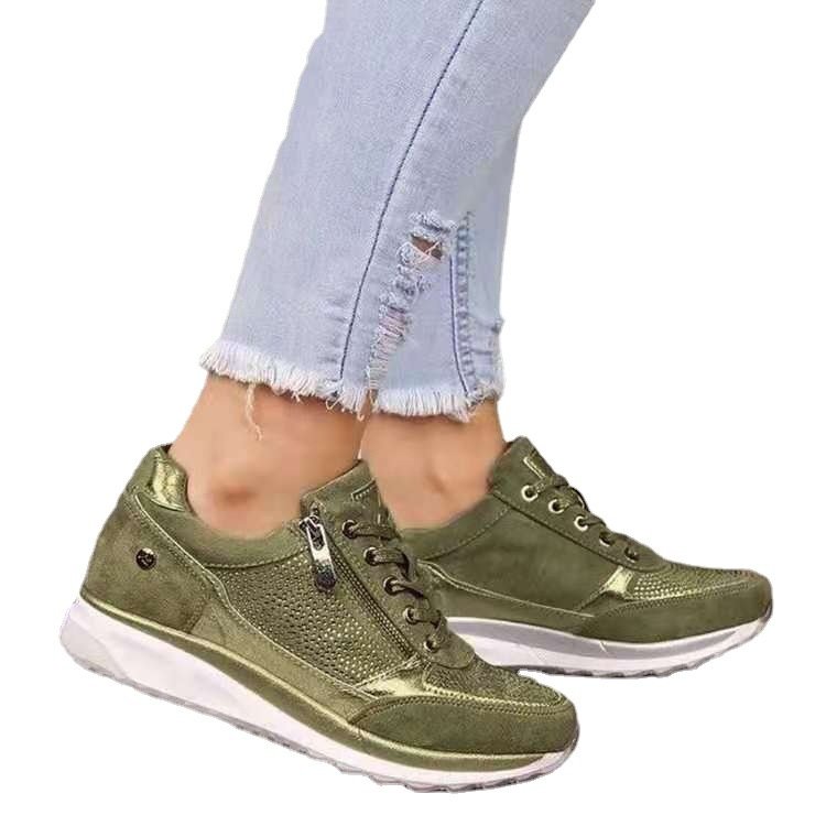 Women's Wholesale Sneakers 2024 New Thick-Soled Platform Shoes Casual Student Sports Fashion Chunky Walking Shoes