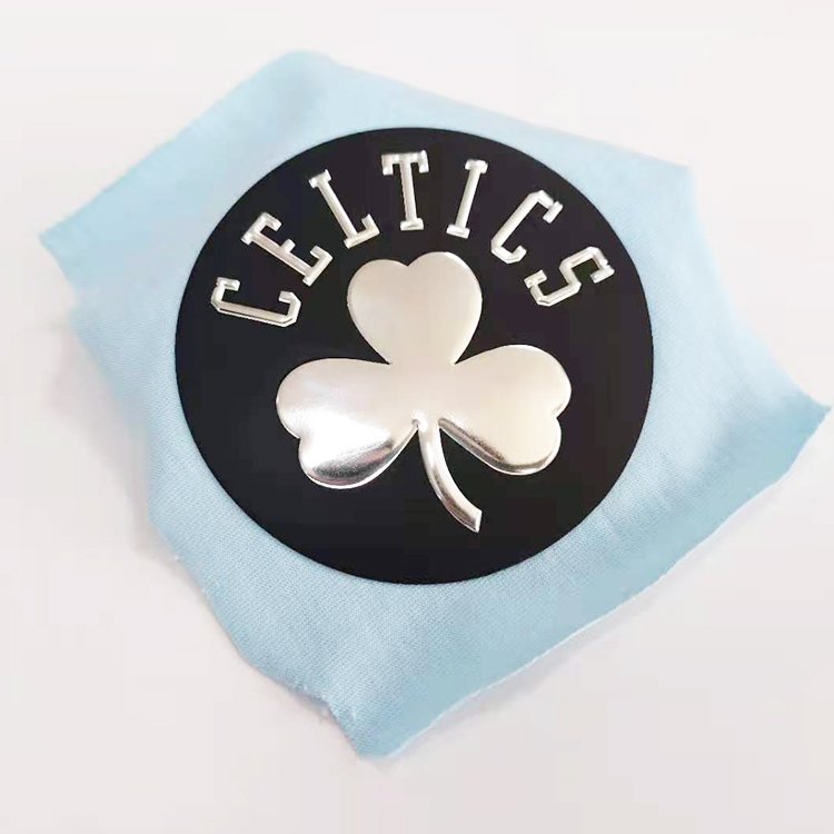 Custom metallic 3d tpu heat transfer patch soccer patch in 3D effect