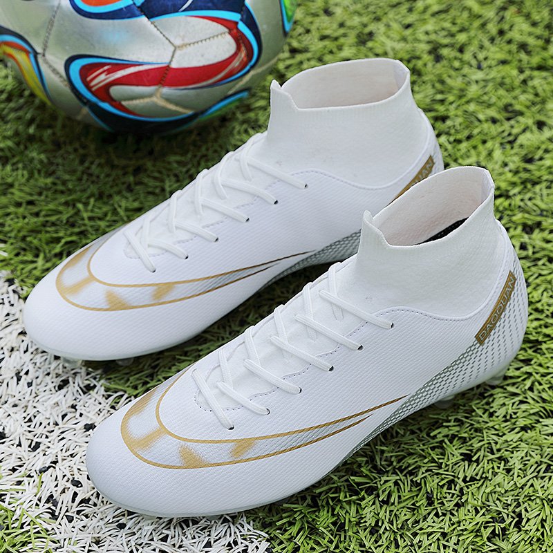 High Ankle Kids Cleats Training Sport Sneakers Outdoor Men Sapatos De Futebol Boys Soccer Shoes FG Football Boots