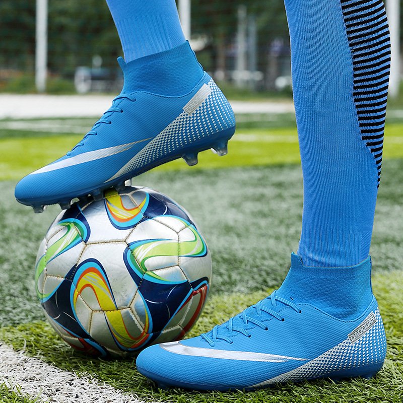 High Ankle Kids Cleats Training Sport Sneakers Outdoor Men Sapatos De Futebol Boys Soccer Shoes FG Football Boots
