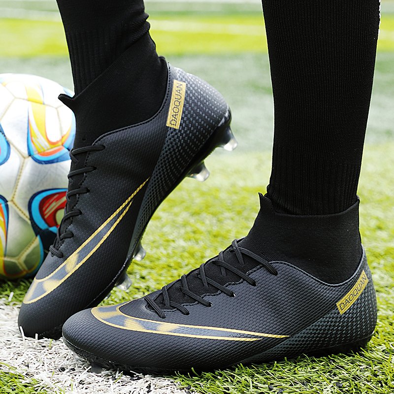 High Ankle Kids Cleats Training Sport Sneakers Outdoor Men Sapatos De Futebol Boys Soccer Shoes FG Football Boots