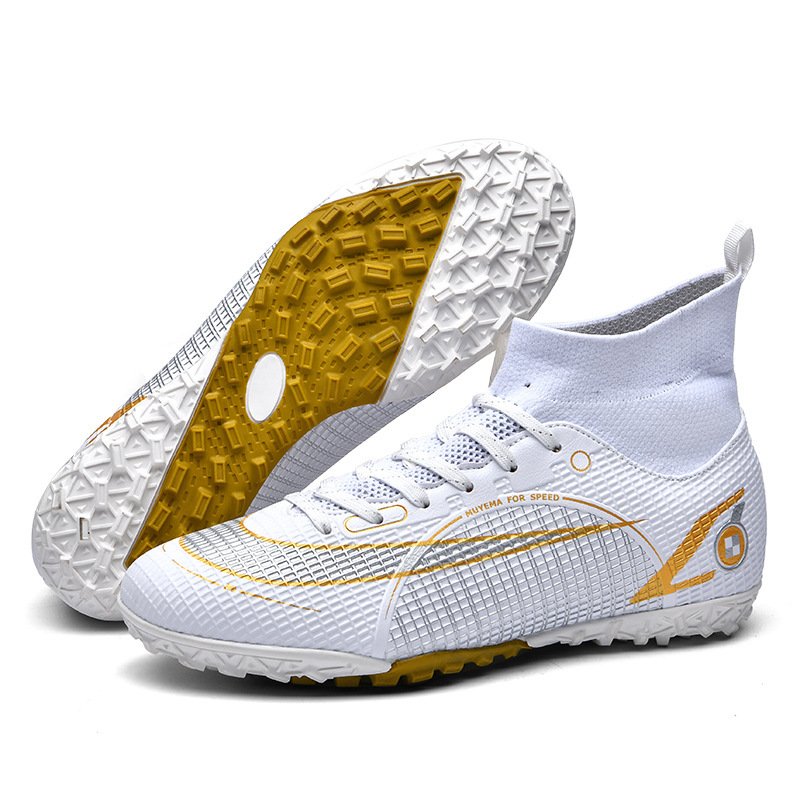Men Football Soccer Sportswear wholesale High Top TF Football Turf Boots Student training Match AG Soccer Shoes
