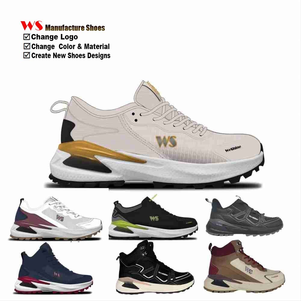 Weshine wholesale custom zapatos de training rubber outsole soccer balls shoes boots cleats football shoes high ankle 2024