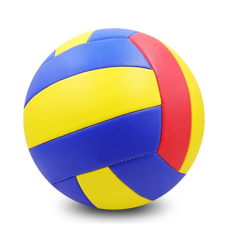 Blue, yellow, red, volleyball+air needle+net bag+cylinder