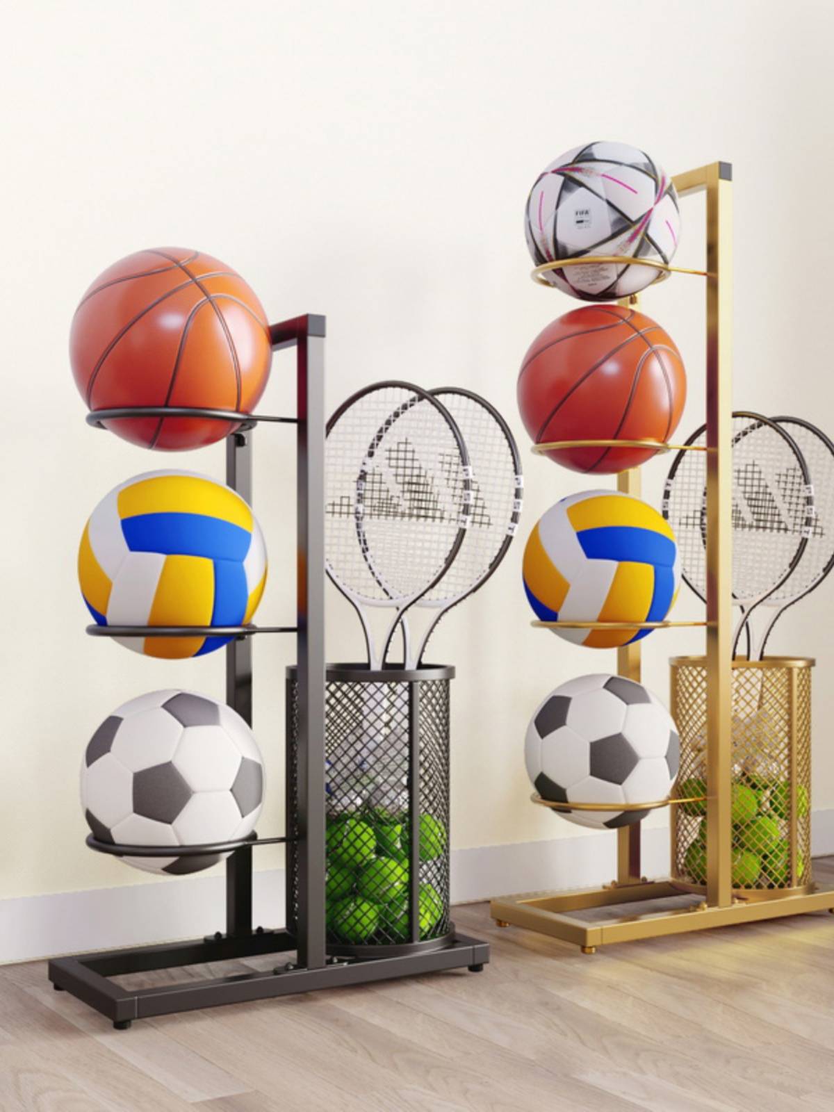 Basketball Storage Furnishing Family Ball Ball Bad Badminton Badfalls Children's Basketball Basket Basin Fitness Equipment Simple Strokes