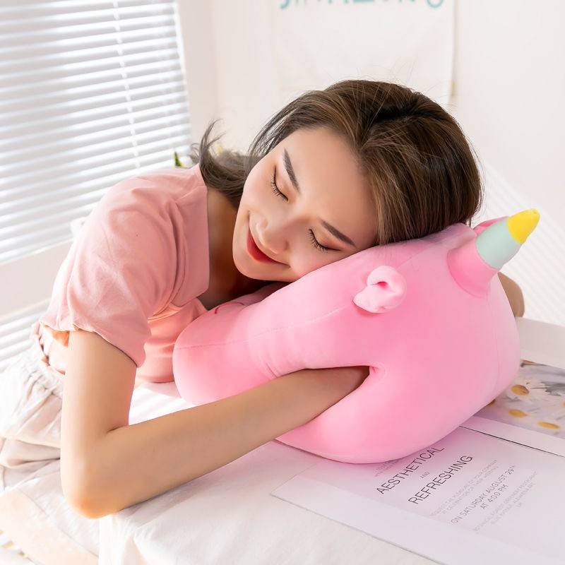 Cute lying sleeping pillow office lunch break pillow warm hand warmer student summer sleeping artifact school children lying pillow girl