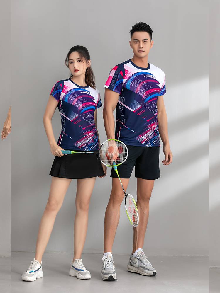 Badminton suit set new gas -row uniform men's and women's quick drying ping the table tennis running service customization