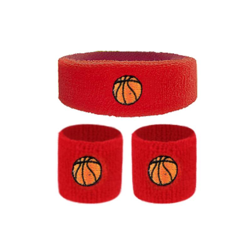 Red basketball head with wrist care (a set)