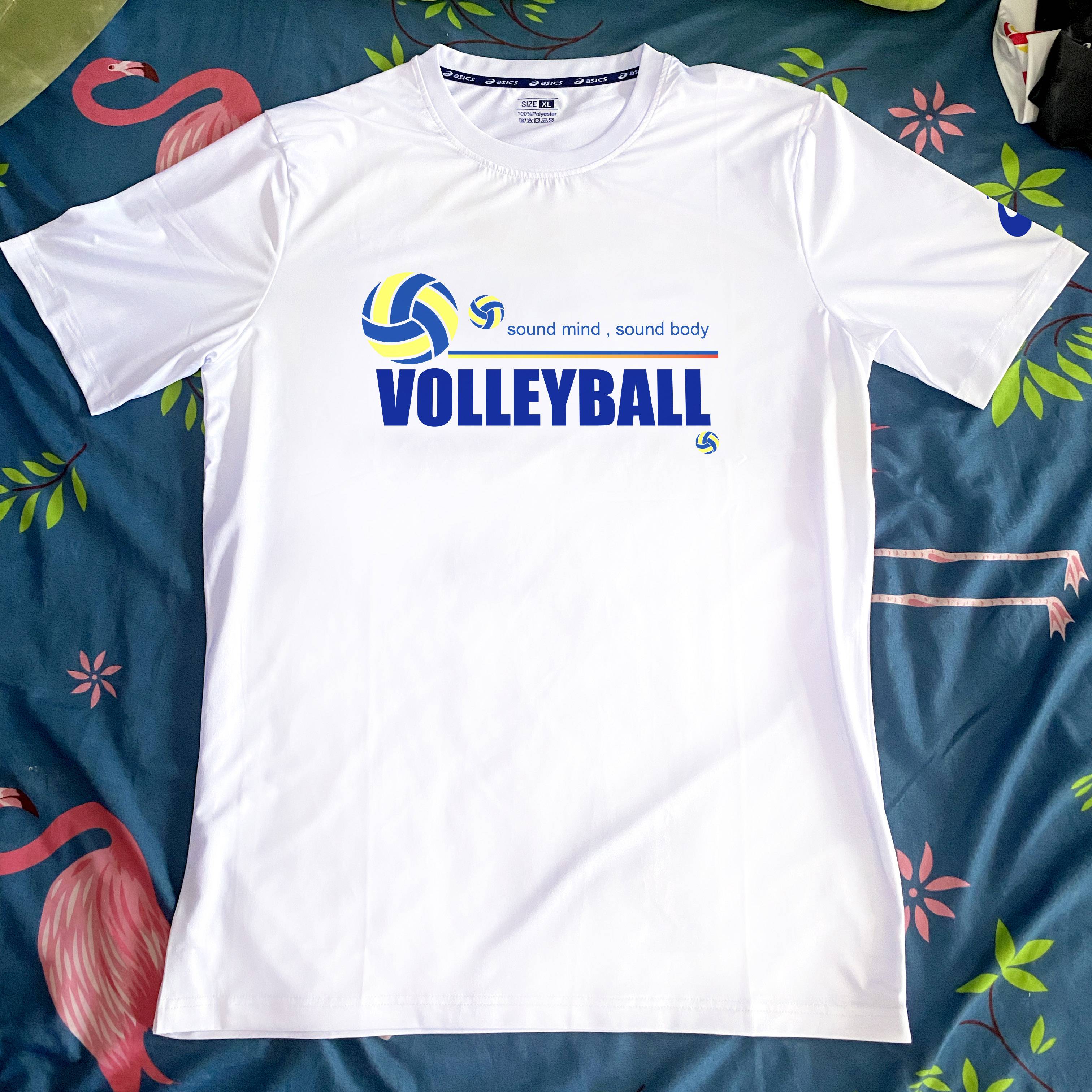 Mincailo Volleyball Cultural Shirt Speed ​​Dry Materials Breath Club Training Server Short Sleeve Print Customization