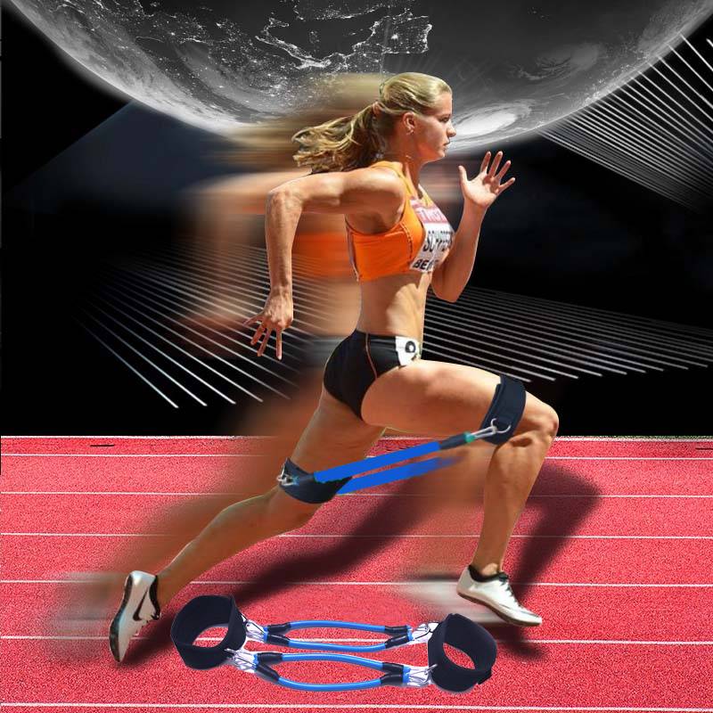 Piece trainer leg elastic rope explosion power football exercise basketball bomb hindrance strip exercise running stretch