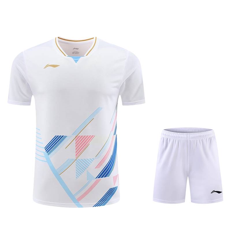 24 years of Li Ning volleyball clothing set men's and female sports badminton jersey table tennis clothes training team uniform air -breathable custom summer