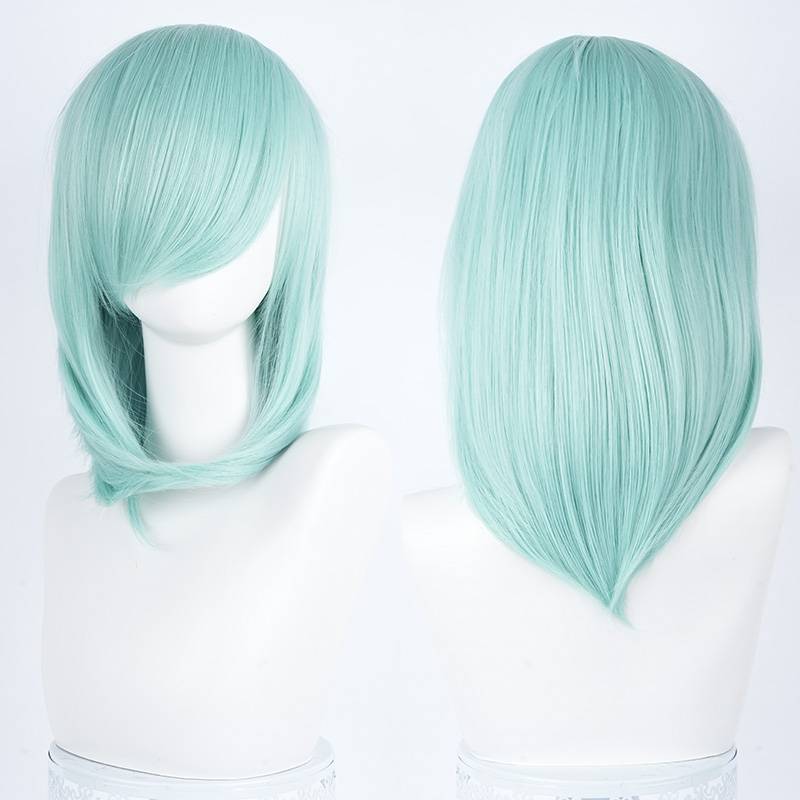 40cm universal cos wigs long bangs long straight multi -color fur mother model animation cosplay fake hair white