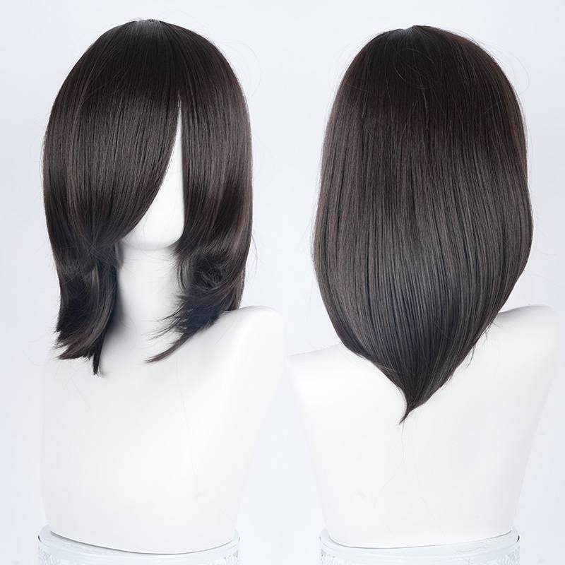 40cm universal cos wigs long bangs long straight multi -color fur mother model animation cosplay fake hair white