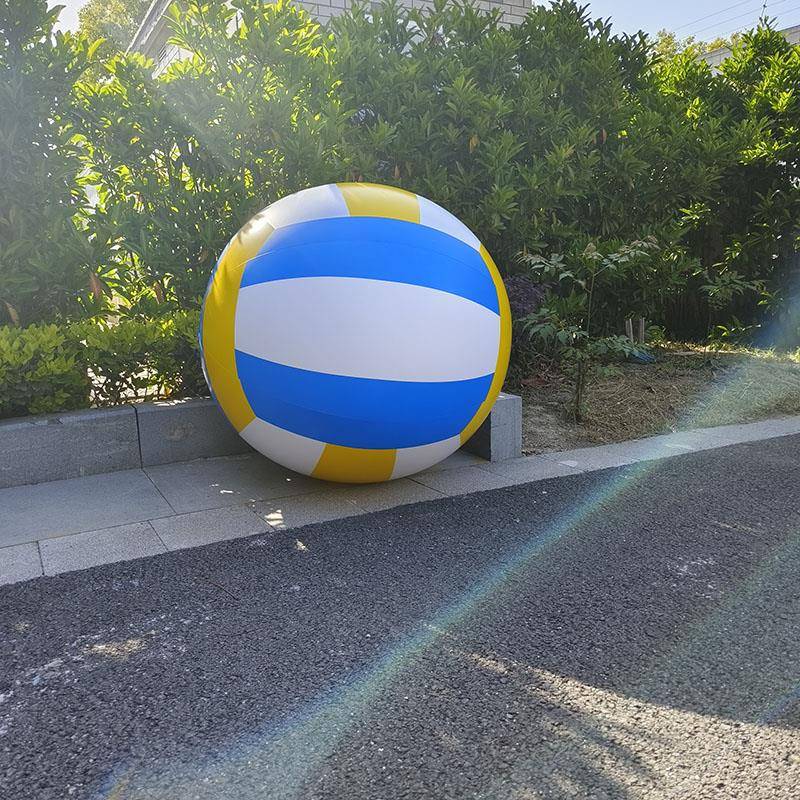 Super-inflated beach volleyball toy ball troupe