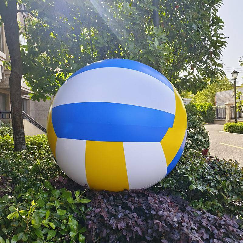 Super-inflated beach volleyball toy ball troupe