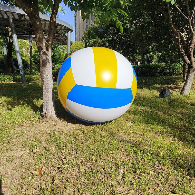 Super-inflated beach volleyball toy ball troupe