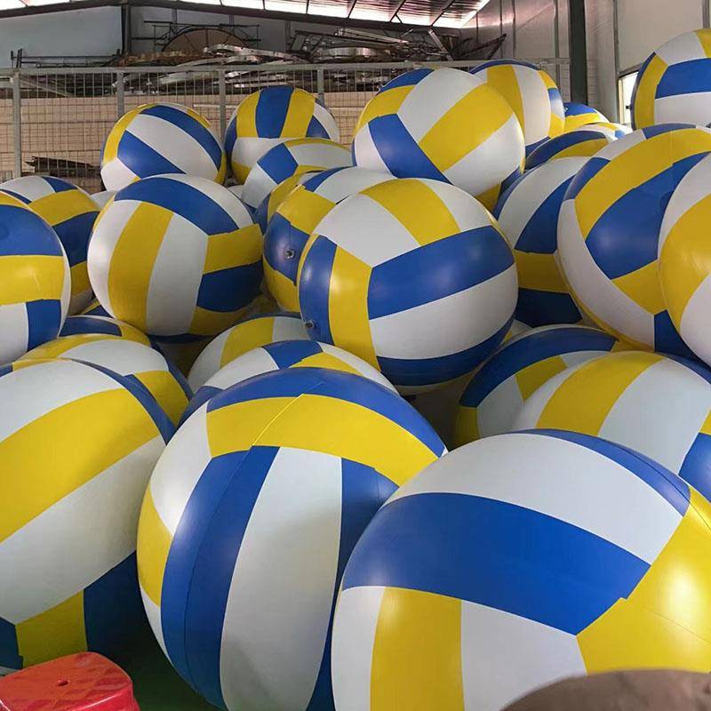 Super-inflated beach volleyball toy ball troupe