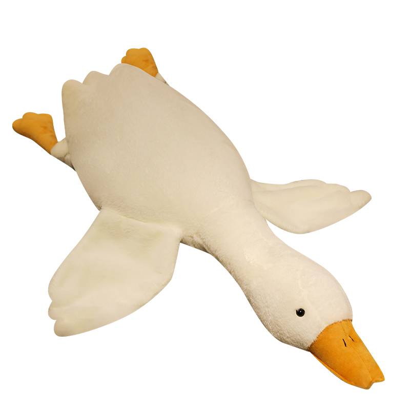 Big White Goose doll Plush Toys Cute the bed with you to sleep with you pillow, legs, girls' birthday gift, big goose doll