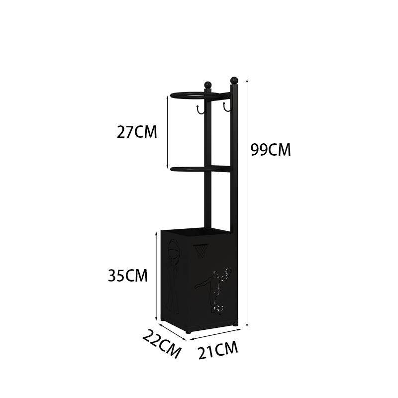 Black 2 layer of the wall [with a storage basket]