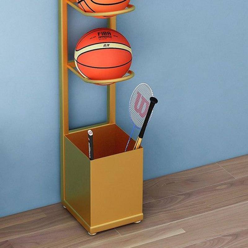 Basketball storage household room storage category storage type of kindergarten badminton football volleyball storage rack swing basket