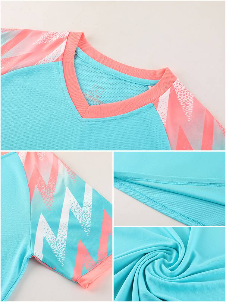 Pink volleyball uniform sports suit short -sleeved air -breathable men's volleyball service custom volleyball juvenile women's clothes