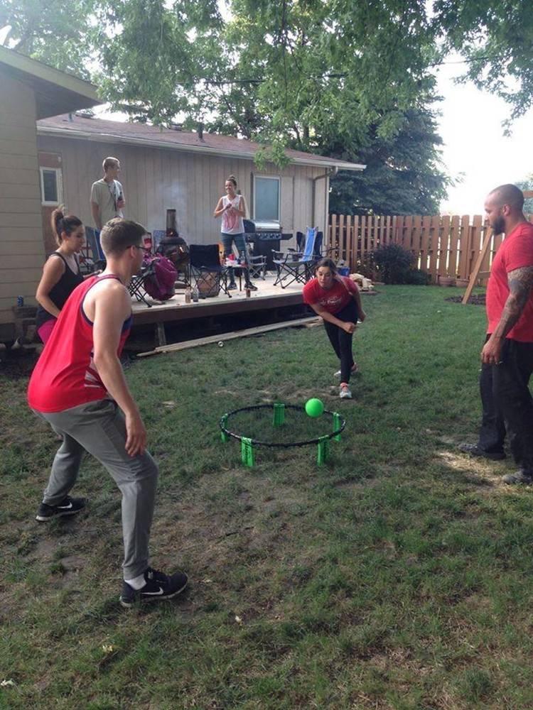 spikeball mini volleyball set outdoor sports beach round tennis lawn camping group built RoundNet
