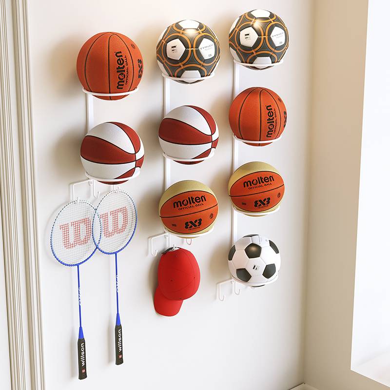 Kindergarten -free simply basketball storage rack indoor household children's feather foot volleyball placing shelf