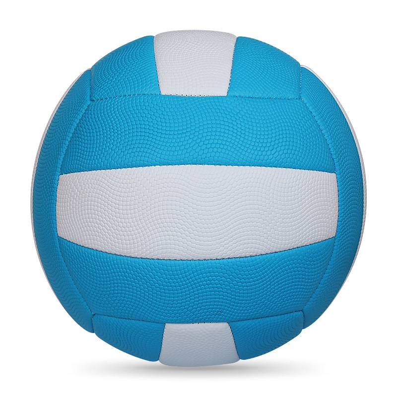 Volleyball No. 5 thickened particles blue sky and white clouds
