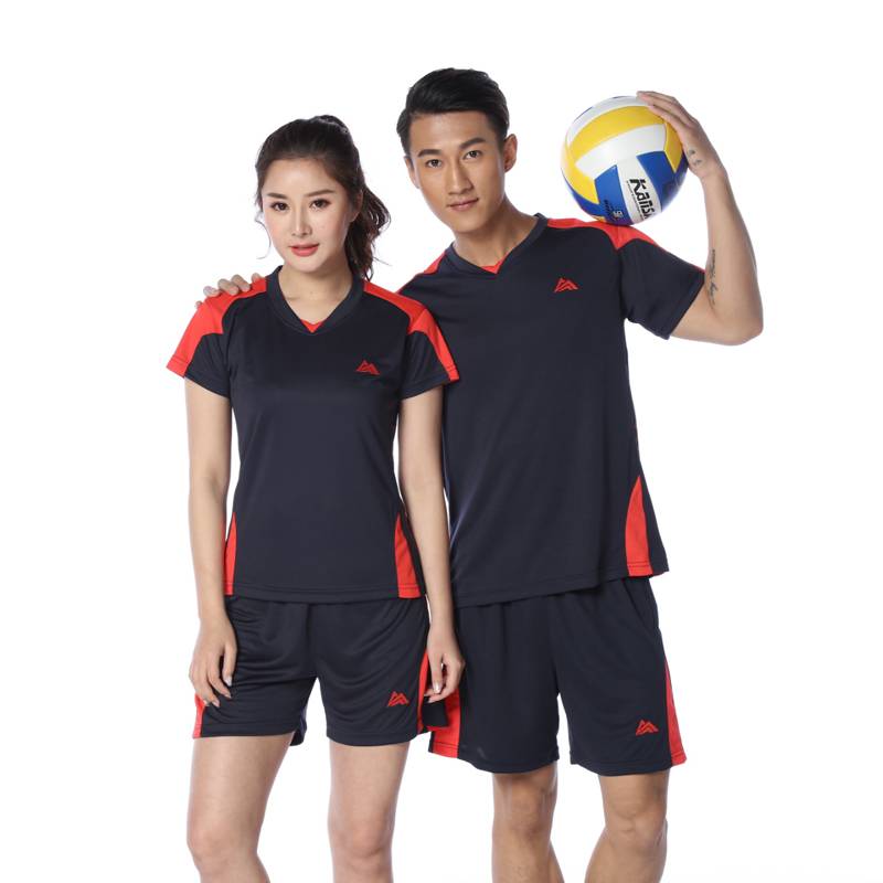 New volleyball suit set men's and women's fast -drying short -sleeved competition training service summer breathable volleyball sportswear custom team uniform