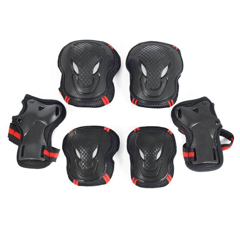 One Leopard Adult Wheel Slide Protective Set Protective Set Men and Women Skating Role Ice Broken Shooting Red Black