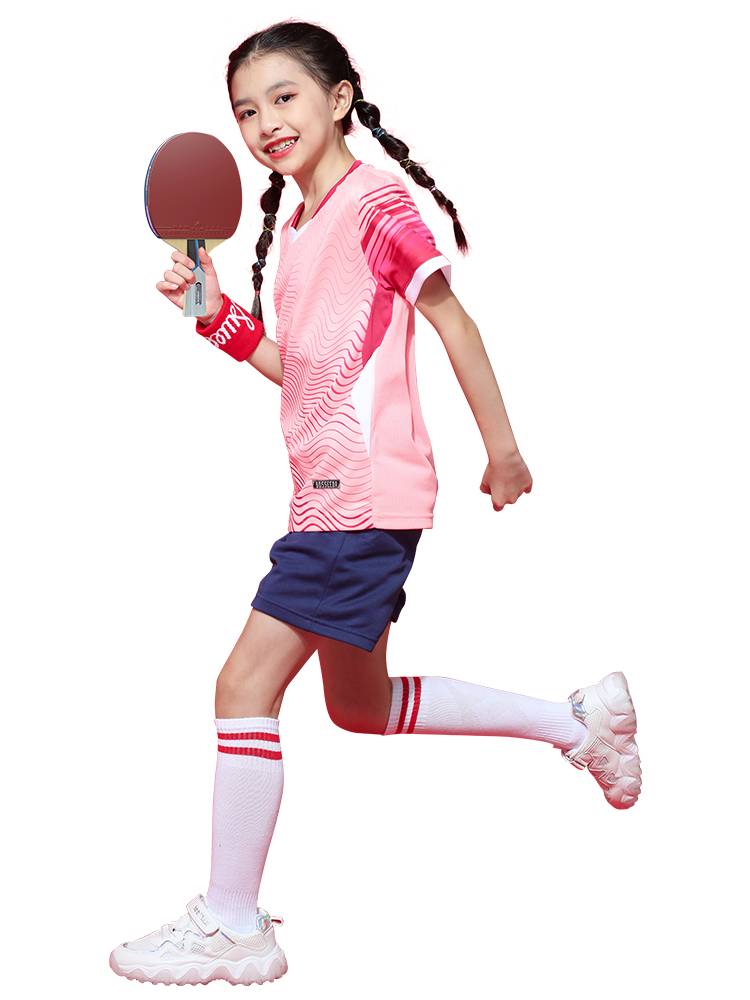 Children's table tennis suit set volleyball badminton clothing, boys and girls, girls, fast dry training clothes custom printing