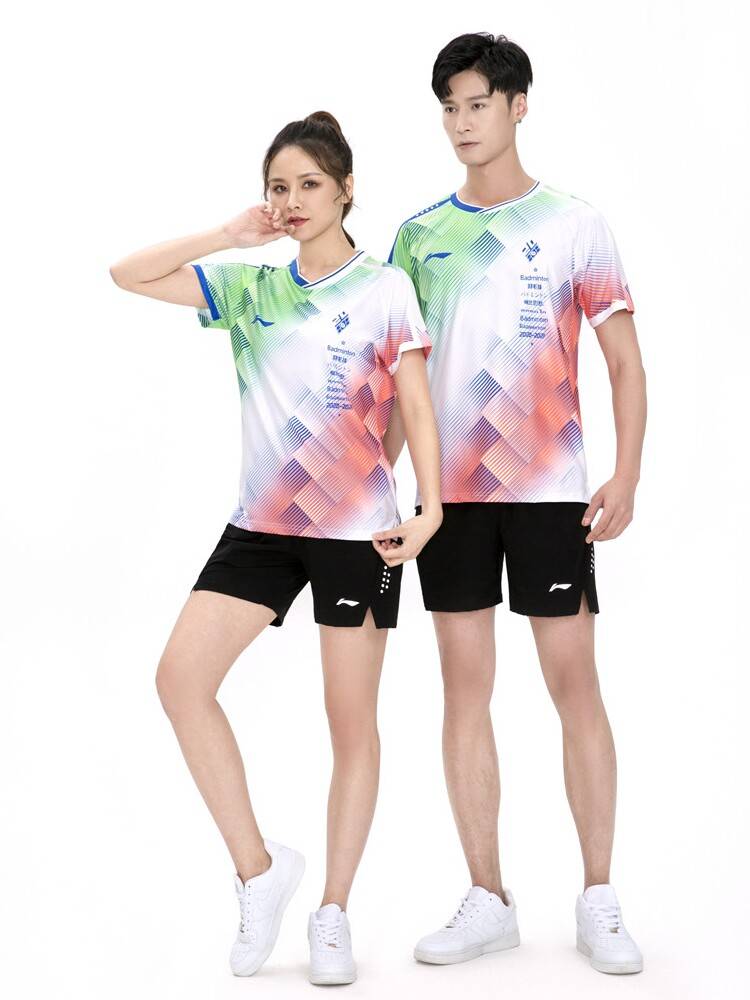The Li Ning badminton suit, men's and women's volleyball training net-eye dry ping-pong sports suit