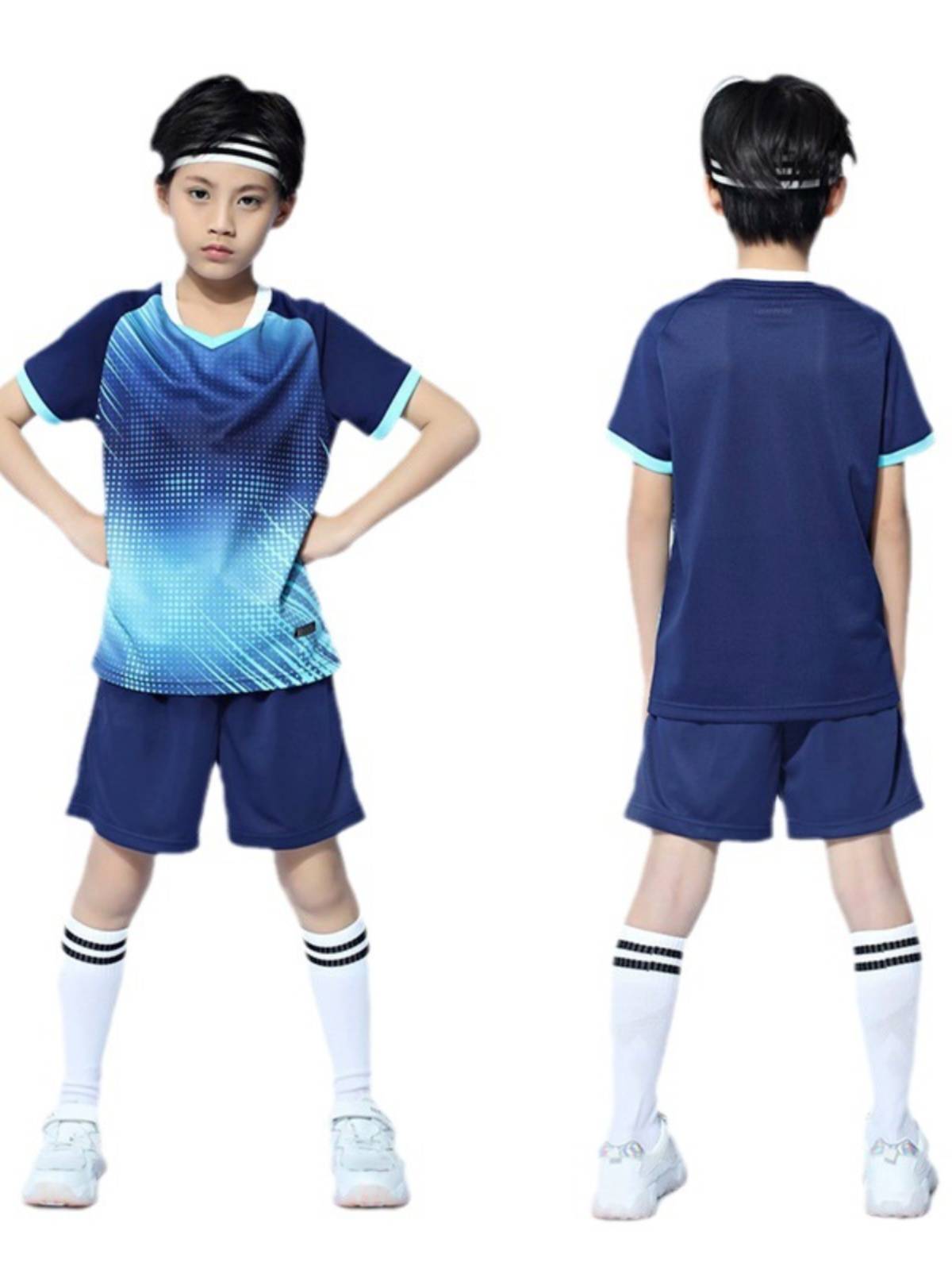 Children's badminton clothing set men's girls table tennis tennis tennis printing volleyball training competition summer sports short sleeves