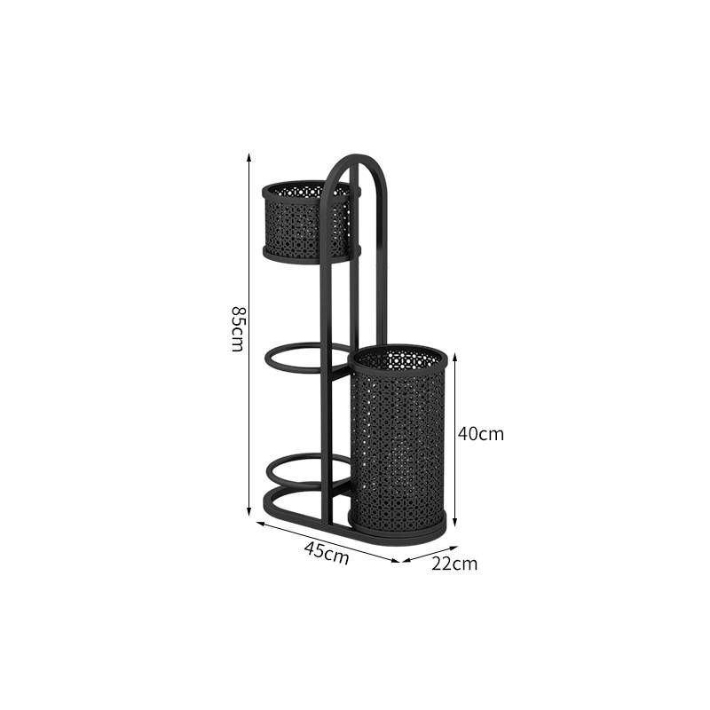 Pack with basket 2 balls 2 baskets black