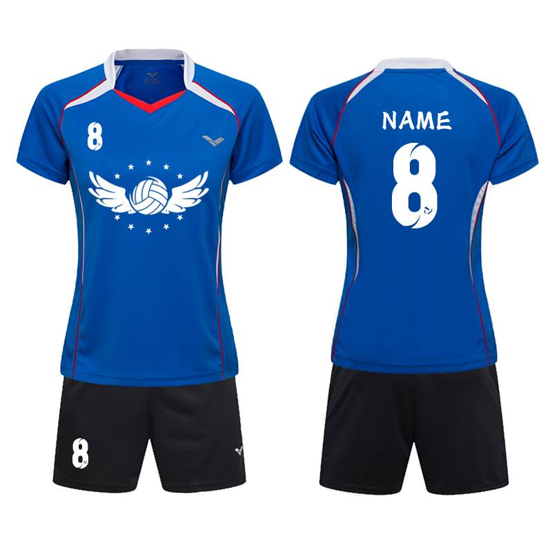 Short -sleeved volleyball suit Men's and female students qi volleyball clothes competition sportswear custom training team uniform print number