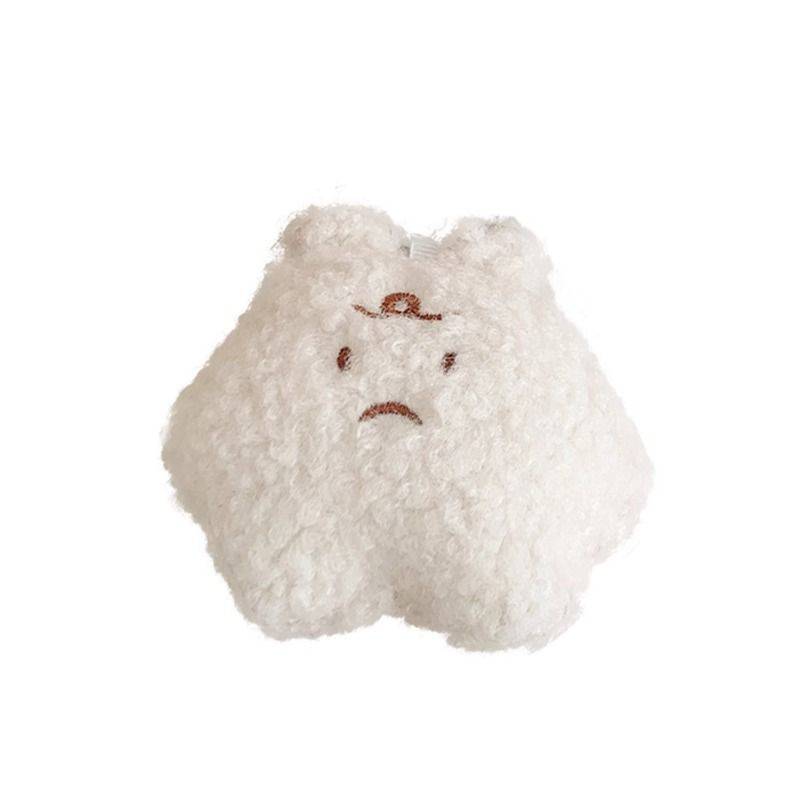 The new dull glutinous rice ball plush doll keychain cute cotton group backpack pendant small gift hanging decoration