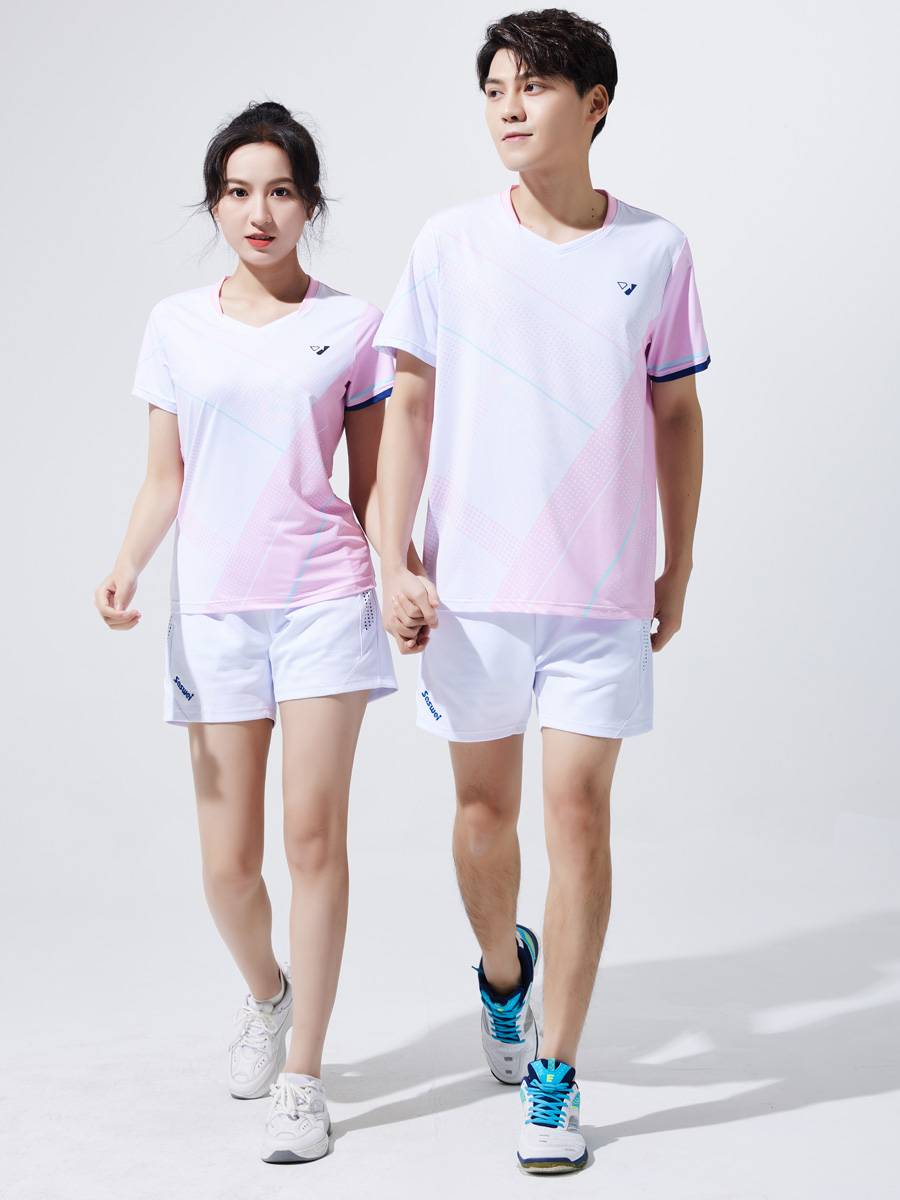 New gas row team service summer suits fast dry sweats and men and women couple badminton table tennis short -sleeved customization