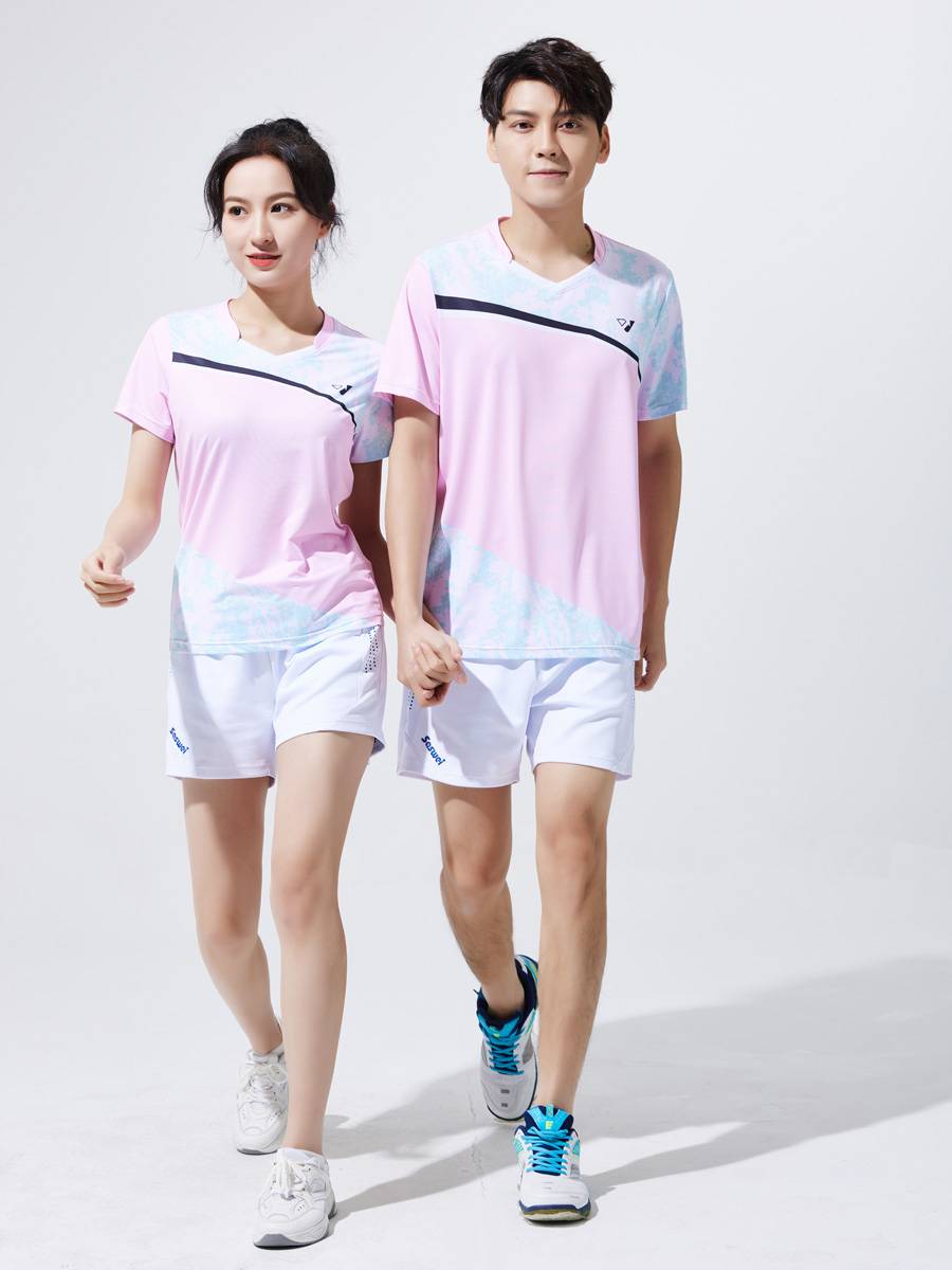 New gas row team service summer suits fast dry sweats and men and women couple badminton table tennis short -sleeved customization