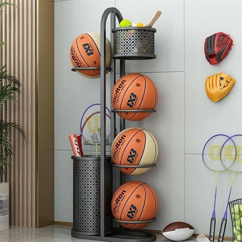 Display rack basketball badminton football volleyball iron art landing tennis settings