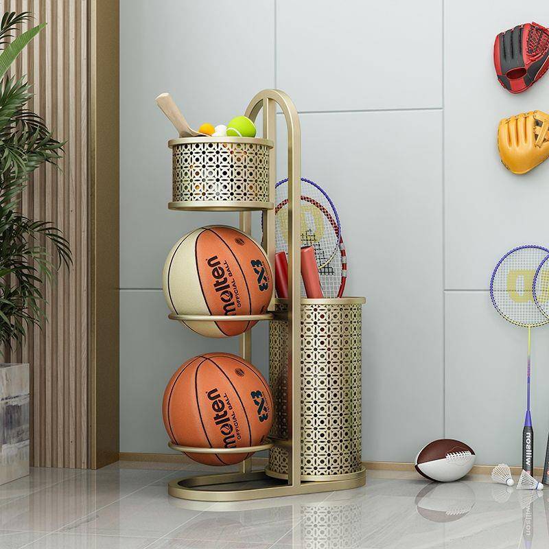 Display rack basketball badminton football volleyball iron art landing tennis settings