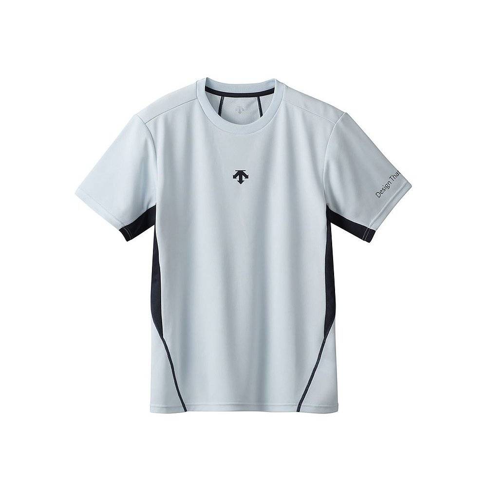 Japan Direct Mail DESCENTE Men and Women Half -sleeved Ball Shirt DVUXJA52 BK Diste