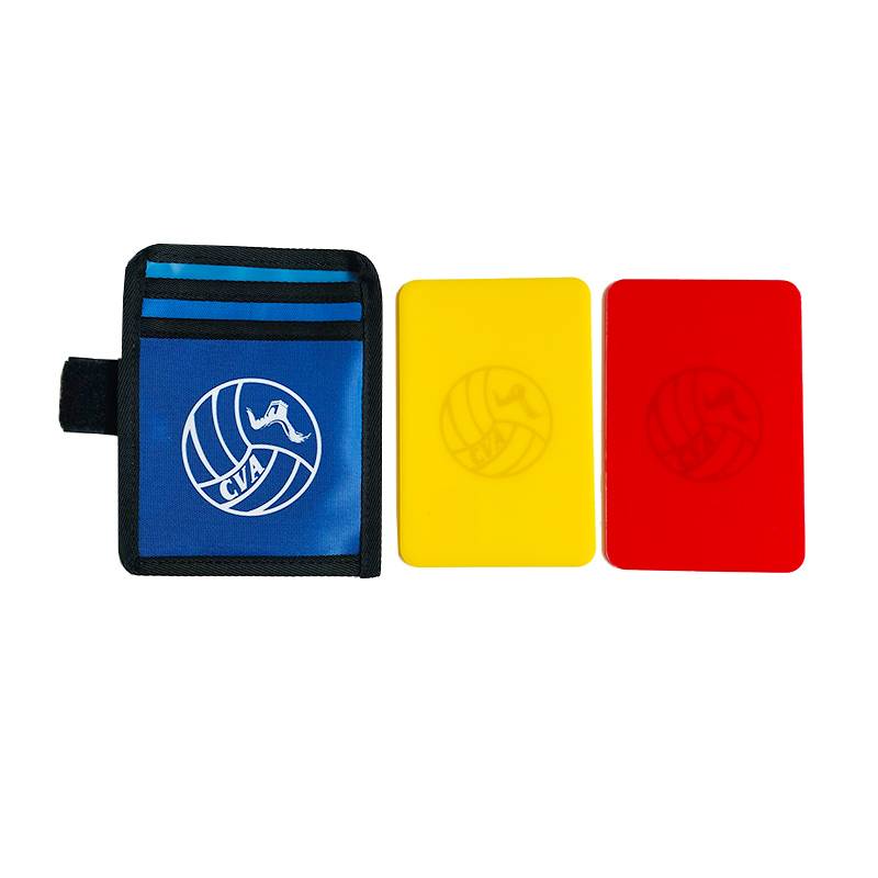 Thick card bag card with CVA logo red yellow card set