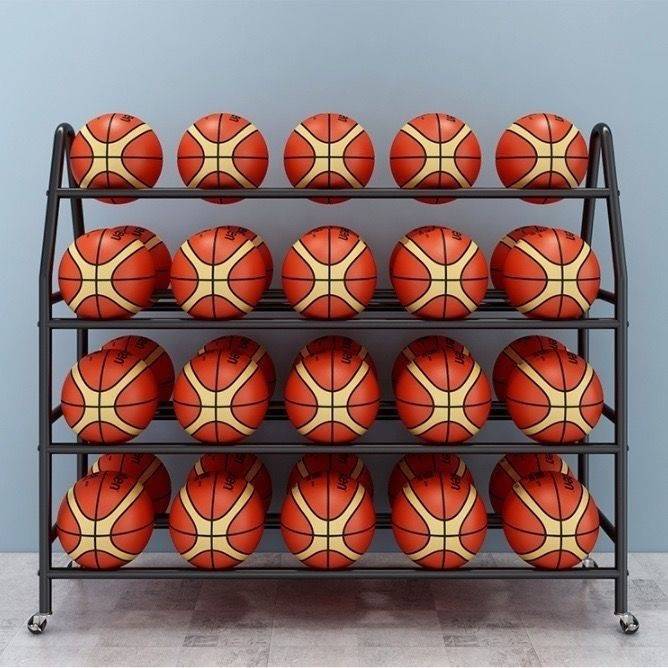 Kindergarten basketball rack storage rack children's football volleyball storage rack mobile ball training school setting rack