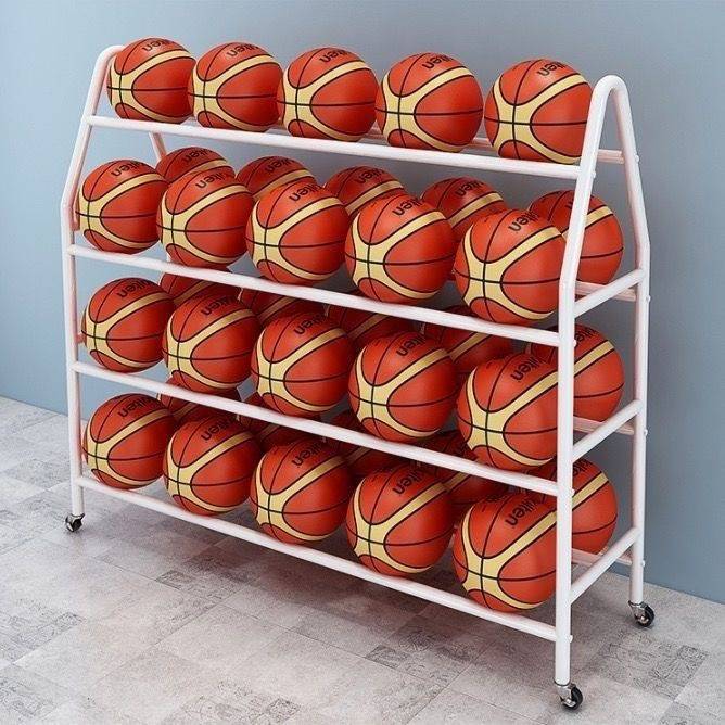 Kindergarten basketball rack storage rack children's football volleyball storage rack mobile ball training school setting rack