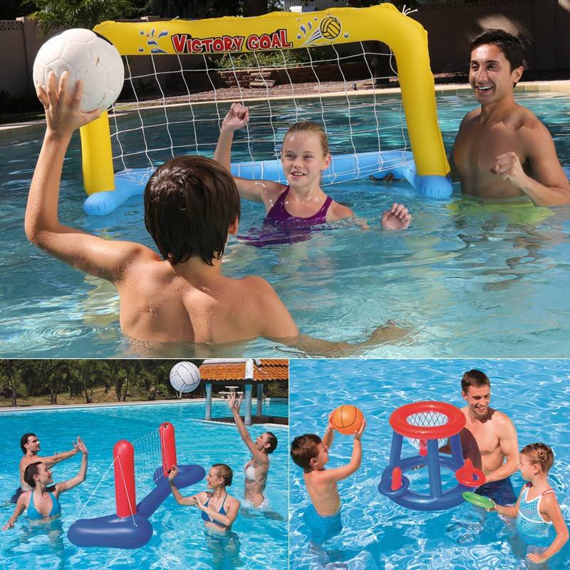 Water inflatable basketball rack volleyball water ball goal children's swimming pool net red drama water shooting floating toy park