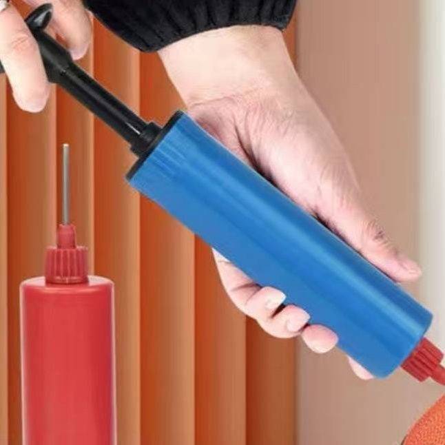 Portable pneumatic leather ball racket shooting ball small basketball volleyball children's toys toy ball manual inflatable cylinder
