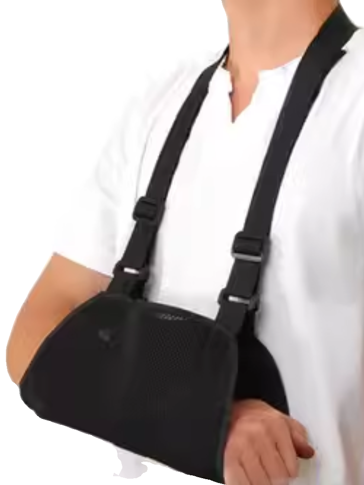 The suspender arm hanging neck front arm mesh breathable shoulder neck wrist holder fixed band wrist holder and tie arm arms