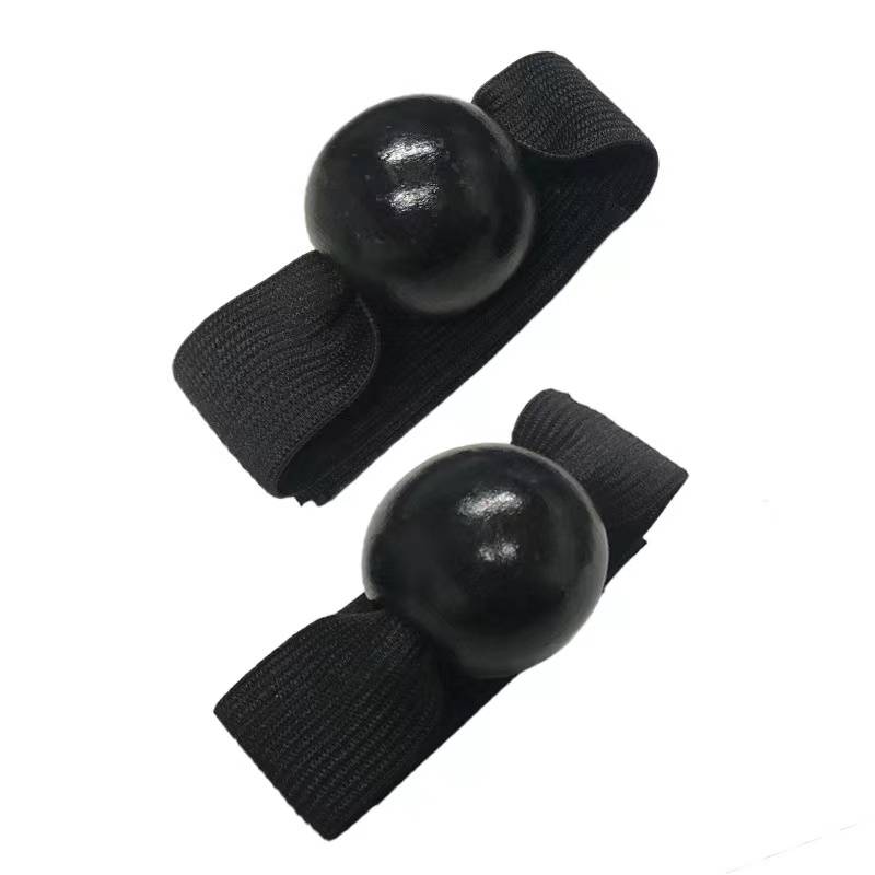 Large black beads low density elastic rope