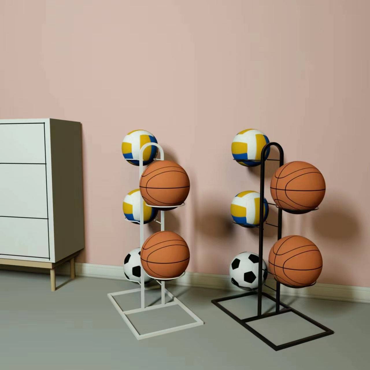 Basketball rack basketball box storage storage spherical frame children's room setting rack ball frame multi -power elementary school students football