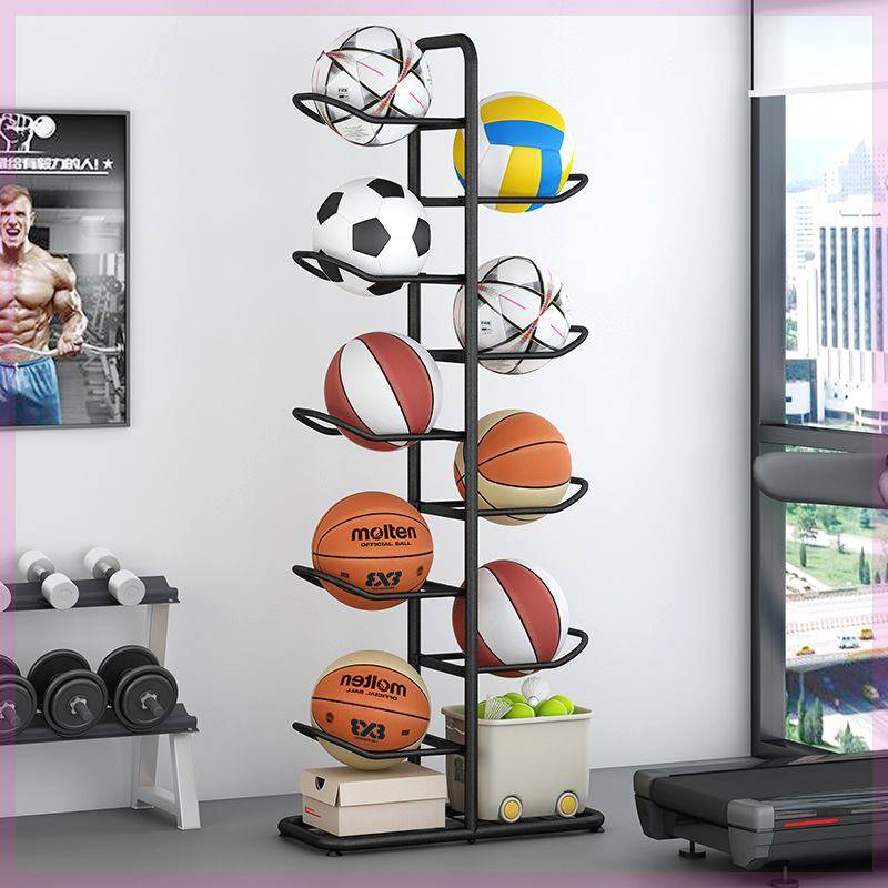 Children's ball storage rack household room basketball football volleyball placing shelves, toys, badminton storage baskets